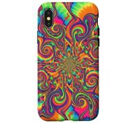Psicodélico Tie Dye Remolino Arco Iris Trippy Hippie Boho Carcasa para iPhone X/XS