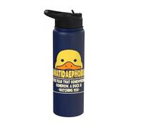 Psicología Fobias Divertidas Anatidaefobia Miedo a los Patos Stainless Steel Insulated Water Bottle