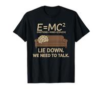 Psicólogo E=MC² Terapia Couch Freud Psicoterapeuta Camiseta