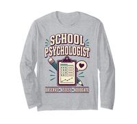 Psicólogo Escolar observar evaluar diseño de defensores Manga Larga