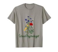 Psicólogo Escolar Ramo Naturaleza Abeja Educativo Divertido Camiseta