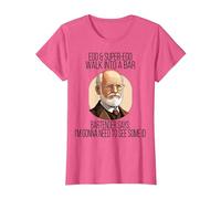 Psicólogo Funny Freud Joke ID Psicología Mayor PsyD PhD Camiseta, Mujer, Rosa Jaspeado, S
