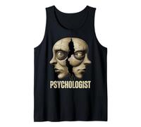 Psicólogo único enfrenta un diseño para trabajadores de salud mental Camiseta sin Mangas
