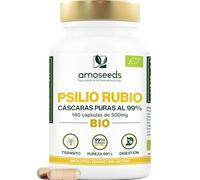 Psilio Rubio BIO, Cáscaras Pureza MÁX del 99% | Digestión | 180 cápsulas