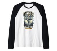 Psiquiatra Cristiano La psiquiatría es mi Ministerio versículo bíblico Camiseta Manga Raglan