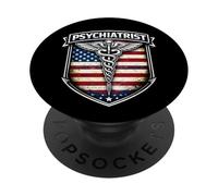 Psiquiatra Estadounidense Psiquiatría Médico Médico Patriot MD PopSockets PopGrip Adhesivo