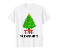 Psiquiatra Navidad Divertida Cita de psiquiatría Oh Psychiatree Camiseta
