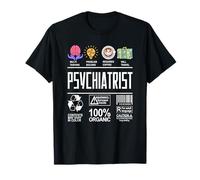 Psiquiatra Psicoterapia Sarcasmo Habilidades Café Viajar Camiseta