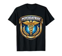 Psiquiatra Psiquiatría Médico Médico Caduceo Insignia MD Camiseta