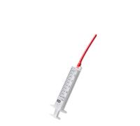 Psittacus Sonda Roja Blanda Larga | Jeringa para Embuchar Papilla a Loros Alimentación para Aves Jóvenes y Enfermas (10 ml)