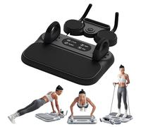 PSKJHN Máquina Pilates Reformer 6 En 1, Equipo De Fitness Multifuncional para El Hogar - Entrenador De Planchas/Rueda Abdominal con Rebote/Bandas De Resistencia Y Tabla De Flexiones, 330 Lbs