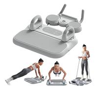 PSKJHN Máquina Pilates Reformer 6 En 1, Equipo De Fitness Multifuncional para El Hogar - Entrenador De Planchas/Rueda Abdominal con Rebote/Bandas De Resistencia Y Tabla De Flexiones, 330 Lbs