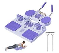 PSKJHN Pilates Board Plegable, 5 En 1 Tabla De Abdominales Multifuncional, Equipo De Fitness con Cuerda De Tensión Y Auto-Rückrebote para Casa Purple,10.5 * 50 * 72cm