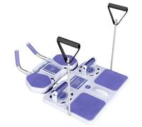 PSKJHN Pilates Board Plegable, Reformer Pilates Maquina Multifuncional, Tabla Pilates con Entrenamiento Abdominal, Rebote Automático Y Cuerda De Tensión para Gimnasio En Casa Purple,10.5 * 50 * 72cm