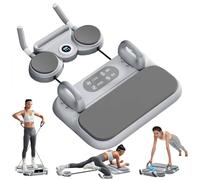 PSKJHN Pilates Reformer, Máquina De Pilates Multifuncional 6 En 1 - Entrenador De Planchas/Rueda Abdominal con Rebote/Bandas De Resistencia Y Tabla De Flexiones, Equipo De Fitness para El Hogar