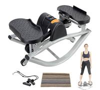 PSKJHN Rock Stepper - Maquina Ejercicios En Casa, Steppers Laterales De Bajo Impacto para Entrenamiento De Piernas, Core, Glúteos Y Cuerpo - Ejercitador Portátil Y Compacto Darkgrey,19.6X9.1in