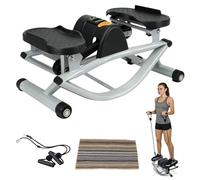 PSKJHN Rock Stepper, Stepper Lateral De Fitness con con Bandas De Resistencia Y Tapete Antideslizante, Máquina De Step para Casa, para Entrenamiento De Piernas, Core, Glúteos Y Cuerpo