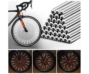 PSLER 72 PCS Reflectores de radios -Cubierta de decoración, Protector de tuberías Motocicleta Motocross Pit Dirt Bike Aaccessories