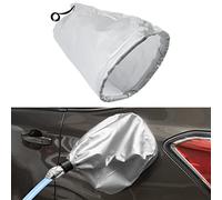 PSLER Cubierta del Cargador del Coche Eléctrico, Cubierta del Enchufe del Cargador EV de Adhesión Magnética Para la Mayoría de los Coches Eléctricos, Impermeable Libre Sol UV(Plata)