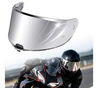 PSLER Pantalla Visera de Casco Moto Repuesto Compatible con LS2 FF811 VECTOR II, Citation II, Visera Anti-Arañazos con Protección UV, Pinlock Ready(Plata)