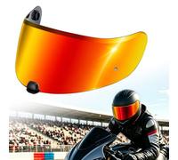 PSLER para HJ-20M Pantalla de Casco Moto Repuesto Compatible con HJC FG-17, IS-17, FG-ST, C70, C70N, Visera Anti-Arañazos con Protección UV, Pinlock Ready(Rojo Dorado Intenso)