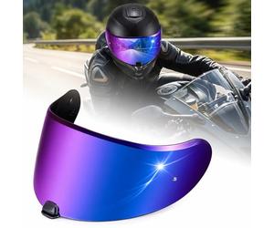 PSLER para HJ-20M Pantalla de Casco Moto Repuesto Compatible con HJC FG-17, IS-17, FG-ST, C70, C70N, Visera Anti-Arañazos con Protección UV, Pinlock Ready(Arcoíris)
