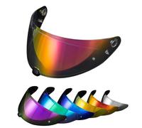 PSLER Visera de Casco para HJC i70 i10 HJ-31, Visera Tintada para Casco Motocicleta Accesorios de Repuesto(Aurora Roja Transparente)