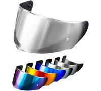 PSLER Visera de Casco para LS2 Outer FF320 Rapid FF353 Assault FF328 Stream FF800, Visera Tintada para Casco de Motocicleta Accesorios de Repuesto(Plata)