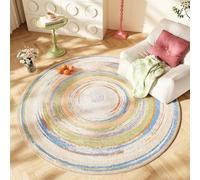 PsmpengUK Round Area Rug for Bedroom, Low-Pile Soft Round Carpet for Living Room, Ideal for High Traffic Areas in Entryway(B,100cm)