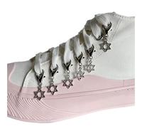 PSNKLMM 2 piezas de cadena metal for zapatos hombre y mujer, accesorios casuales for, decoración lateral desmontable, dijes DIY hip hop punk Para Mujer Botas Sandalias Zapatos Casuales