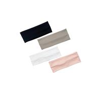 PSNKLMM 4 unids/Set Bandas for el Cabello Tejidas for Mujer, Diadema elástica Ancha de Color sólido, Diadema Deportiva for Yoga, Diadema Suave for Maquillaje Facial(Lavender)