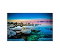 PSNKLMM Adhesivo de Fondo for Acuario, Piedra con Vista al mar, póster, decoración de pecera, Papel Tapiz Autoadhesivo(50x80cm)