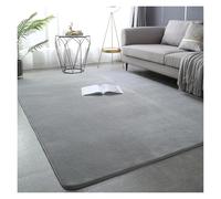 PSNKLMM Alfombra Gruesa for Sala de Estar, Alfombra de Lana Coral for área Grande, Alfombra Suave for Suelo de Juegos for niños, Estera de Yoga for cabecera y Ventana for niñas(Gray,50x80cm(19x31 in)