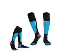 PSNKLMM Calcetines de esquí Lana for Hombre y Mujer, Medias cálidas compresión largas hasta la Rodilla, Calcetines Deportivos for Ciclismo Invierno(Blue (1 Pair),Euro L(39-43))