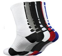 PSNKLMM Conjunto de Calcetines Deportivos for Hombre, 5 Pares, con amortiguación, Terry, Baloncesto, Ciclismo, Correr, Senderismo, Tenis, esquí, algodón, EU 39-45(2004 5 Mixing)