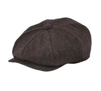 PSNKLMM Gorra de vendedor periódicos Tweed Vintage, gorras planas estilo Panel 8 cuartos, boina conductor for mujer(Brown)