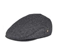 PSNKLMM Gorras de vendedor periódicos, gorra Tweed for hombres y mujeres, boina, sombrero conductor taxista, sombreros planos Golf(Dark Grey,58-59cm)