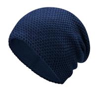 PSNKLMM Gorro de punto gran tamaño for invierno, gorros señora, bombardero esquí for hombre, 58-63cm Invierno Al Aire Libre(Deep Blue)