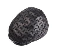 PSNKLMM Newsboy Caps Hombre Mujer Cuero Ajustable Unisex Forro Fino Boina Jazz Gorras/Sombreros(Black,XL(56-58))