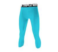 PSNKLMM Pantalones Capri for Gimnasio for Hombre, Mallas for Correr, niños, Baloncesto, fútbol, Ejercicio físico, Deporte, Mallas Cortas 3/4(Light Blue,Adults XL)