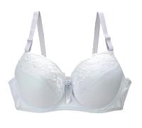PSNKLMM Sujetadores de Copa con Encaje y Masaje for Mujer, Sujetador Push up Flores, lencería Femenina Aros, Ropa Interior for(White,95C)