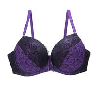 PSNKLMM Sujetadores de Encaje con Copas BCDE 34/75, 36/80, 38/80, 40/90, 42/90 y 44/100. Ropa Interior Push-up for Mujer, lencería Femenina Talla Grande(Purple,80D)