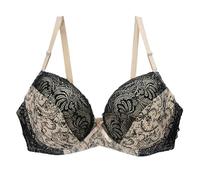 PSNKLMM Sujetadores de Encaje con Copas BCDE 34/75, 36/80, 38/80, 40/90, 42/90 y 44/100. Ropa Interior Push-up for Mujer, lencería Femenina Talla Grande(Beige,80E)