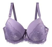 PSNKLMM Sujetadores Push-up Transpirables con Lazo, Copas BCDE 34/75, 36/80, 38/85, 40/90, 42/95 y 44/100, Ropa Interior for Mujer, lencería de Talla Grande(Purple,75C)
