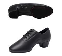 PSNKLMM Zapatos de Baile Latino for Hombre, for Salsa, Tango, Modernos, Cuero, for salón, Tacones Bajos, for Adultos y niños, con Cordones(Color 3,40)