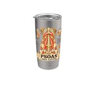 Psoas Estaba diciendo Fisioterapia Muscular Anatomía Yoga Broma Vaso térmico de acero inoxidable de doble pared