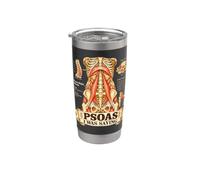 Psoas Estaba diciendo Fisioterapia Muscular Anatomía Yoga Broma Vaso térmico de acero inoxidable de doble pared