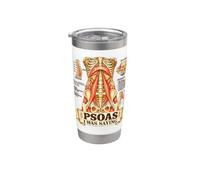 Psoas Estaba diciendo Fisioterapia Muscular Anatomía Yoga Broma Vaso térmico de acero inoxidable de doble pared