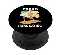 Psoas I Was Saying Anatomy Pun Stretching Skeleton PopSockets PopGrip Adhesivo