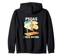Psoas I Was Saying Anatomy Pun Stretching Skeleton Sudadera con Capucha